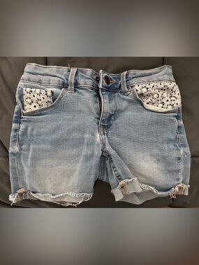 SO Light Blue Washed Denim Jeans with Lace Pockets